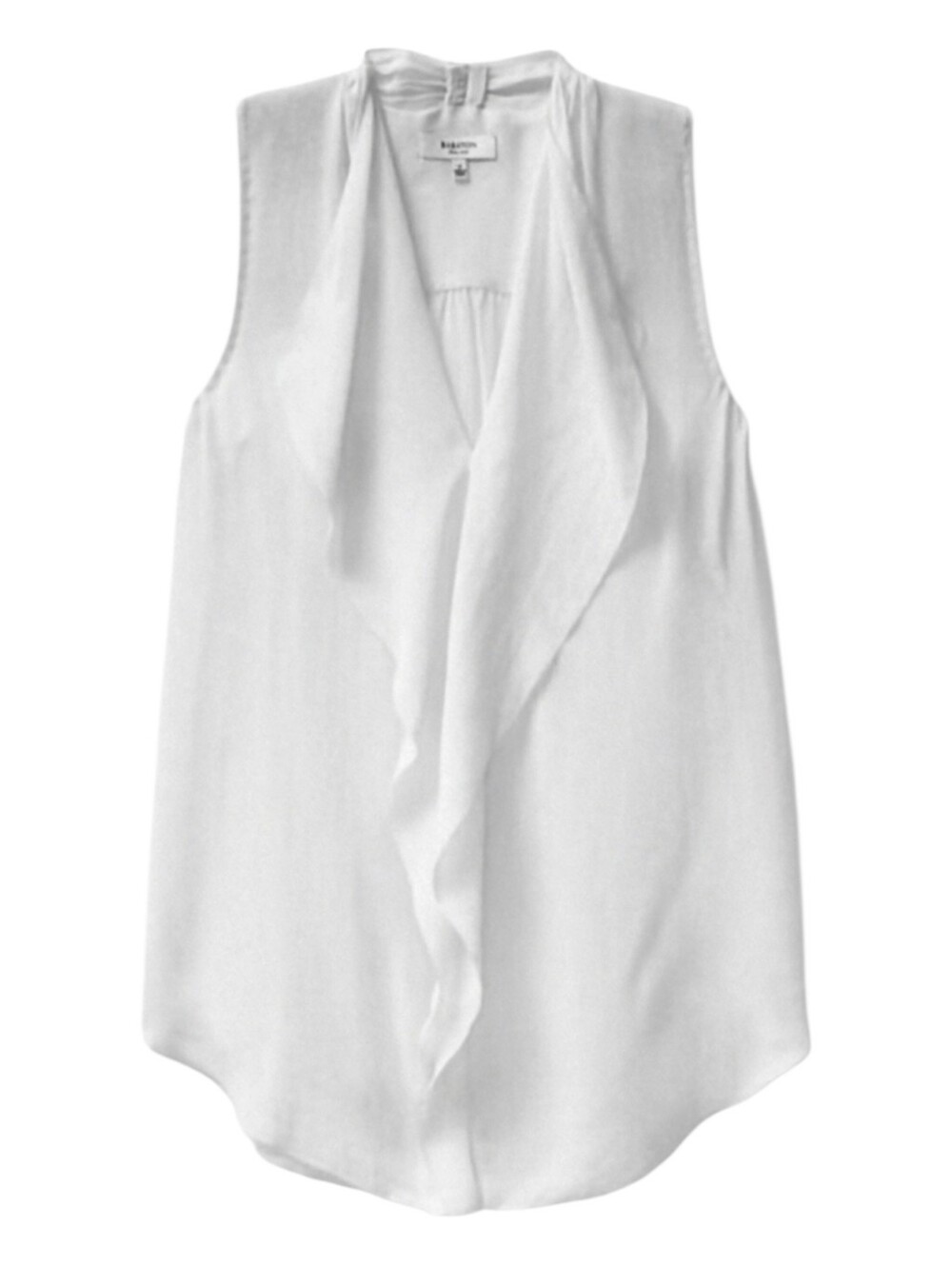 Babaton Ainsley Silk Blouse White Women Small Ethereal Sheer Layers Fairycore